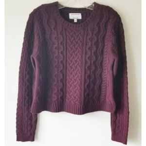 Kendall & Kylie Cable Knit Crop Sweater size L